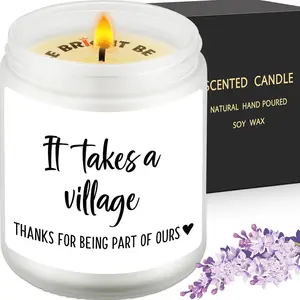 Thank You Gifts, Appreciation Candle - It Takes a Village, Thanks for Being Part of Ours, Unique Gift for Nannies, Teachers, Babysitters, Coaches, Friends, Coworkers, Bosses, Gift for Grandparents