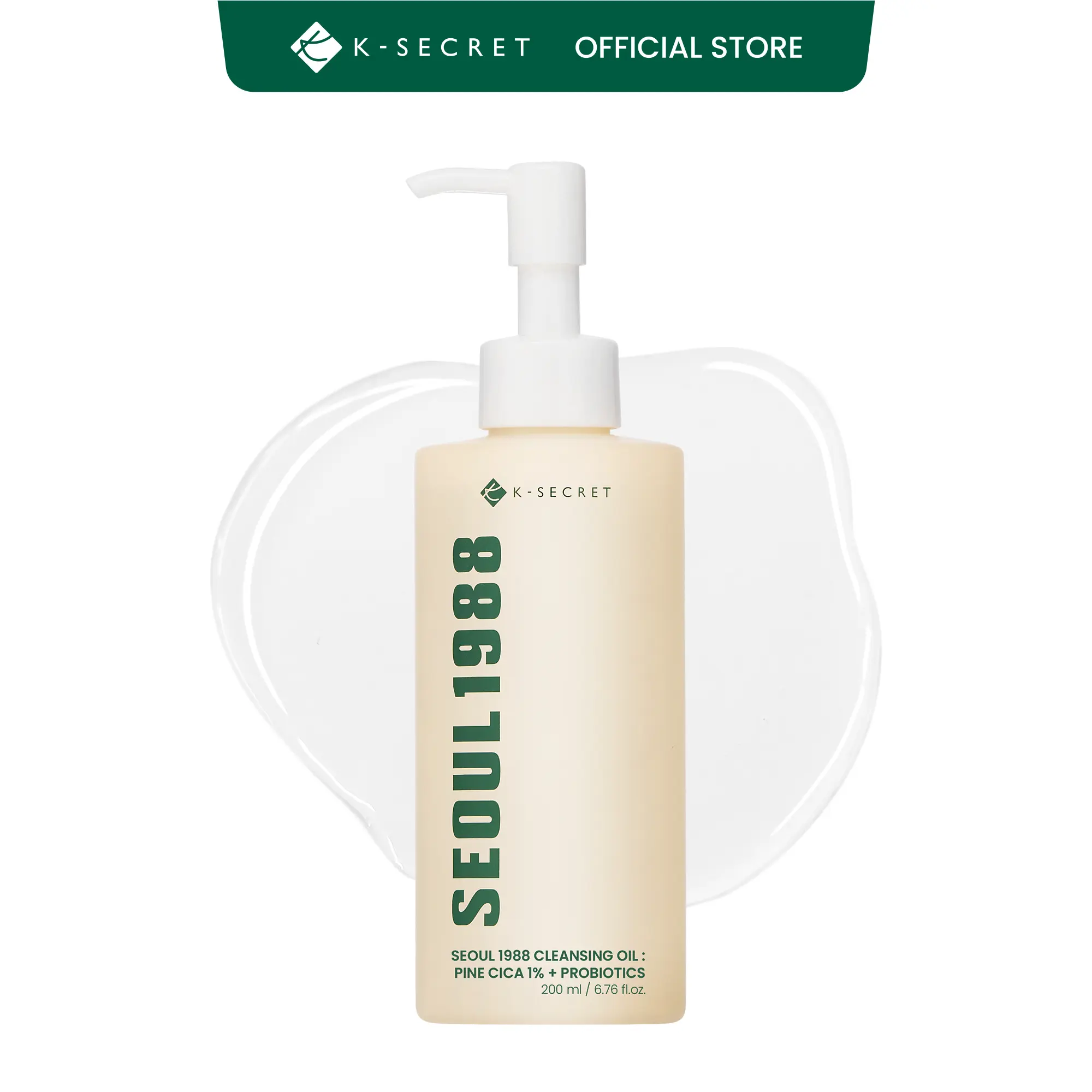 [KSECRET Official] SEOUL 1988 Cica Cleansing Oil – Deep Pore Cleansing & Gentle Exfoliation | Daily Oil Cleanser for Sensitive Skin | Korean Skincare