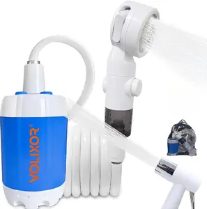 Volixor Portable Camping Shower Outdoor Camp Rechargeable Electric Pump with Digital Display & Multiple Spray Modes for Camping Hiking Traveling RV Use