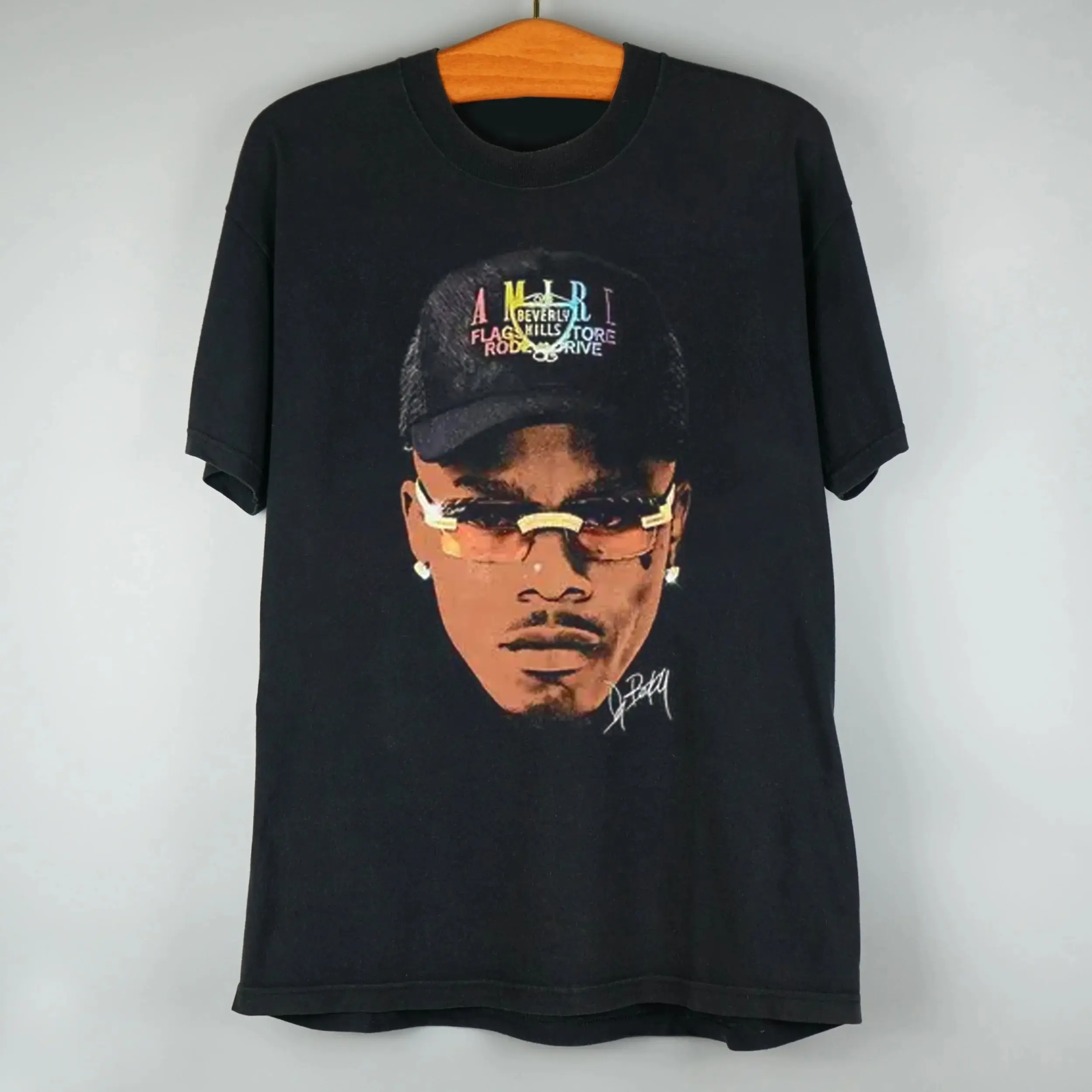 Men's Fitted Shortsleeve Cotton Round Neck Tshirt - Menswear Top, Casual Print Streetwear, Deebaby Concert Style HG4126