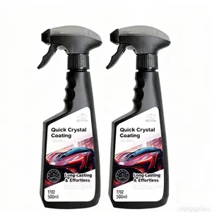 Quick Crystal Coating Nano Car Spray - 17oz 500ml  Dust Proof & Glazing Effects Long Lasting Paint Waxing Solution for Showroom Shine