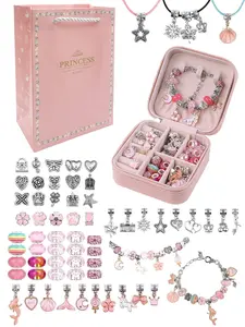Princess Themed Heart & Star & Shell Design Jewelry Making Kit, Including Beads & Charms & Accessories, DIY Jewelry Making Kit for Bracelet Necklace Earrings, Bead Assortment
