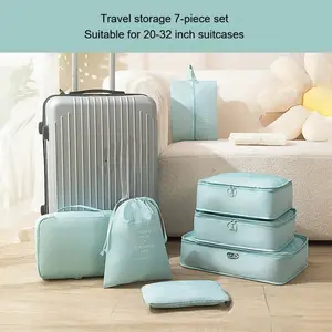 7-Piece Travel Organizer Set, Luggage Storage Bags, Clothing Sorting Pouches, Packing Cubes, Essential Packing Accessories, Travel Clothes Organizer for Trips & Vacations