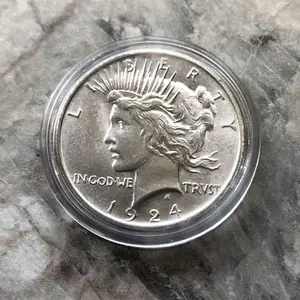 1924 SILVER PEACE DOLLAR IN BRILLIANT UNCIRCULATED CONDITION