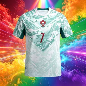 2026 Portugal Home And Away Red Green Black 7# Cristiano Ronaldo Short Sleeve Soccer Jersey Fans Version