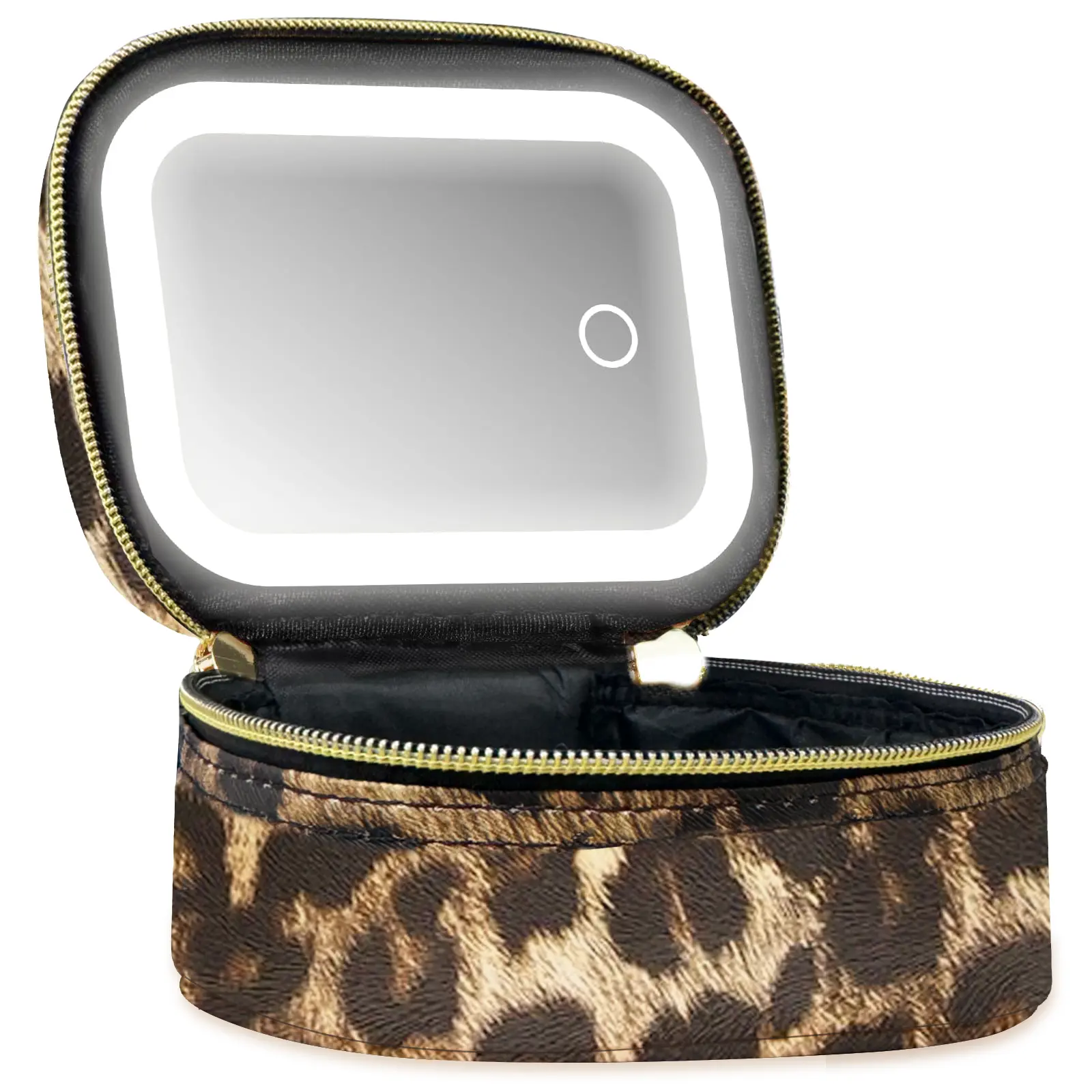 Small Makeup Bag Travel Train Case with Mirror and Light Mini Travel Make up for Women Train Case Cosmetic Organizer 3 Adjustable Brightness Toiletry Bag Portable Artist Storage