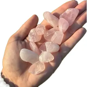 1/2 Pound or 3 Pieces Rose Quartz Tumble Stone Bulk Wholesale Lot of Crystals 20-30mm