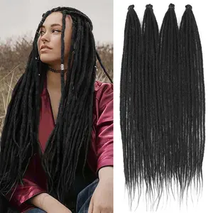 24 inch Crochet Dreadlocks Hair T27, Soft Natural Synthetic Locs, 10 Strands 1 Pack, 2 or 4 Packs