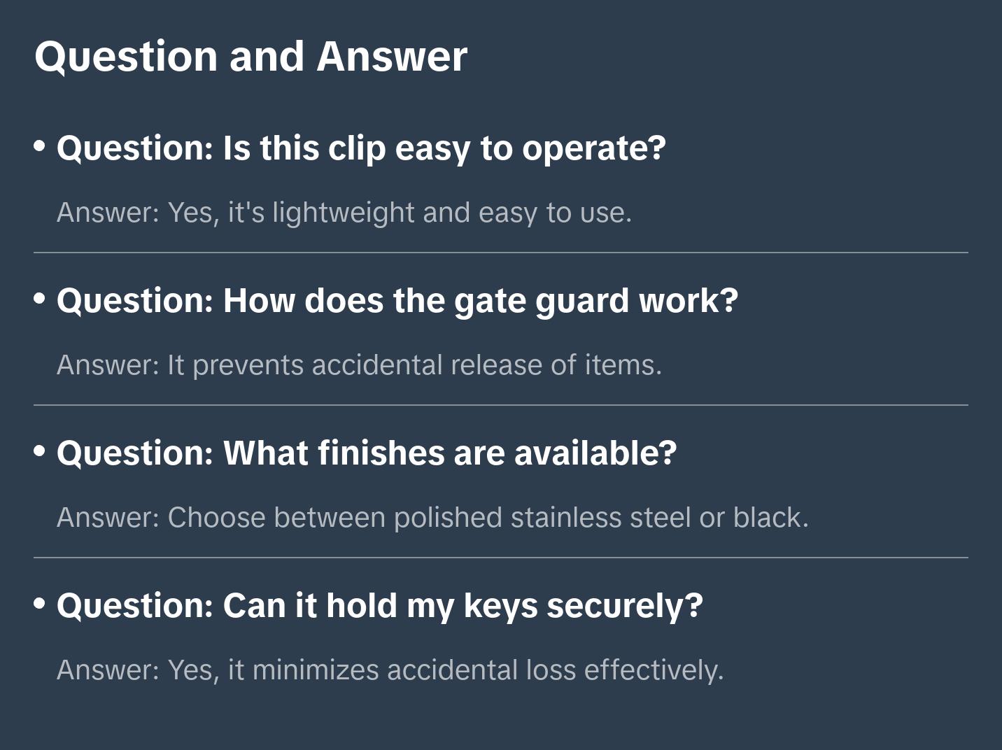 Python Clip by TEC Accessories