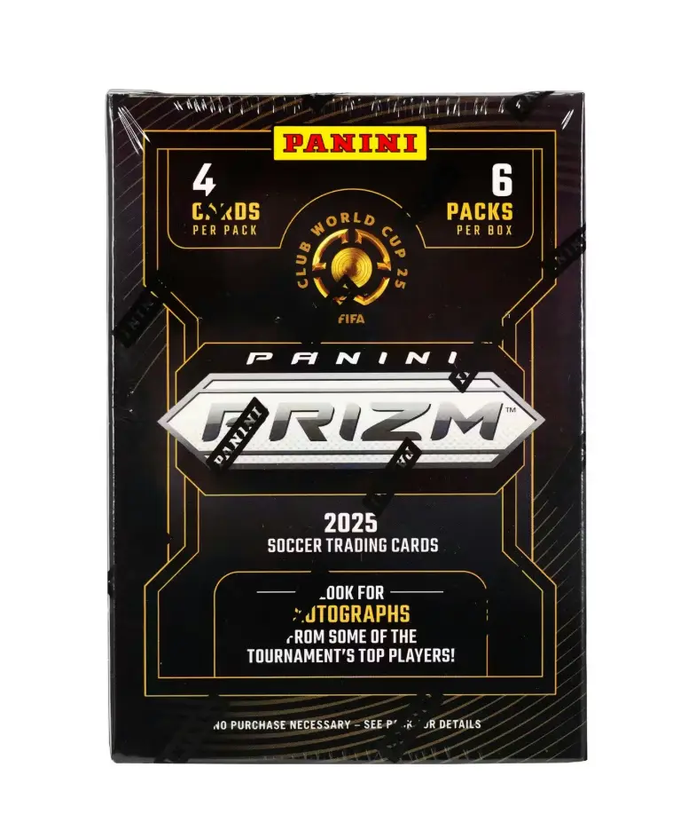 2025 Panini Prizm FIFA Club World Cup Tournament Soccer Blaster Box - Collectible Sports Cards, Numbered Prizm Trading Cards, Sealed Pack, Football