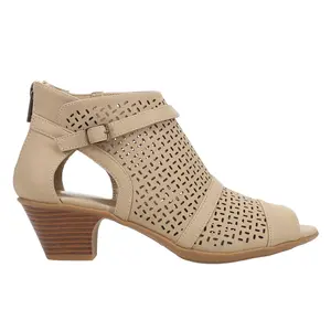 Easy Street Womens Carrigan Cut Out Ankle Strap Casual Sandals Casual Low Heel 1-2" - Beige