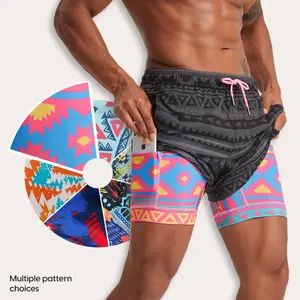 Maamgic 2 in 1 Stretch Short Lined Black Mayan Gym Shorts, Breathable Comfort Workout Athletic Training Shorts with Phone Pockets,Lightweight Quick Drying Drawstring Sports Shorts for Gym Fitness,Outfits Going Out Outfit, Menswear Clothes Bottoms