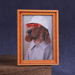 1PC Fashion Dog Fridge Magnet, Cute Animal Refrigerator Magnet, Vintage Photo Frame Magnet, Refrigerator Decorating Magnet, Fun Dog Fridge Magnet, Home Decor Gift