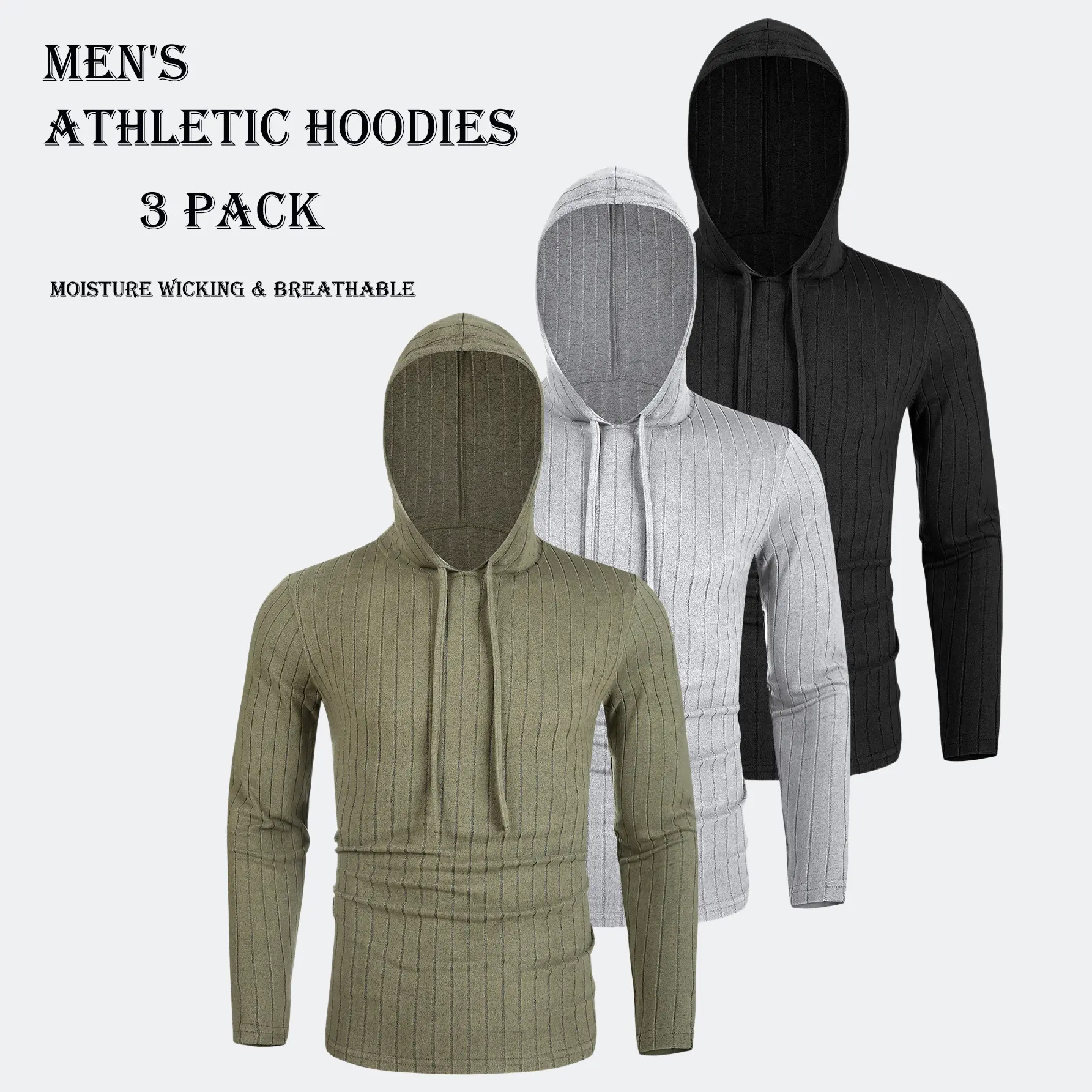 Men's Athletic Hoodies Pullover Sweatshirt Hoodies Eco Hoodie Workout Lightweight Hoodies For Men Moisture Wicking Breathable Cozy For Everyday And Travel-Ready backtoschool