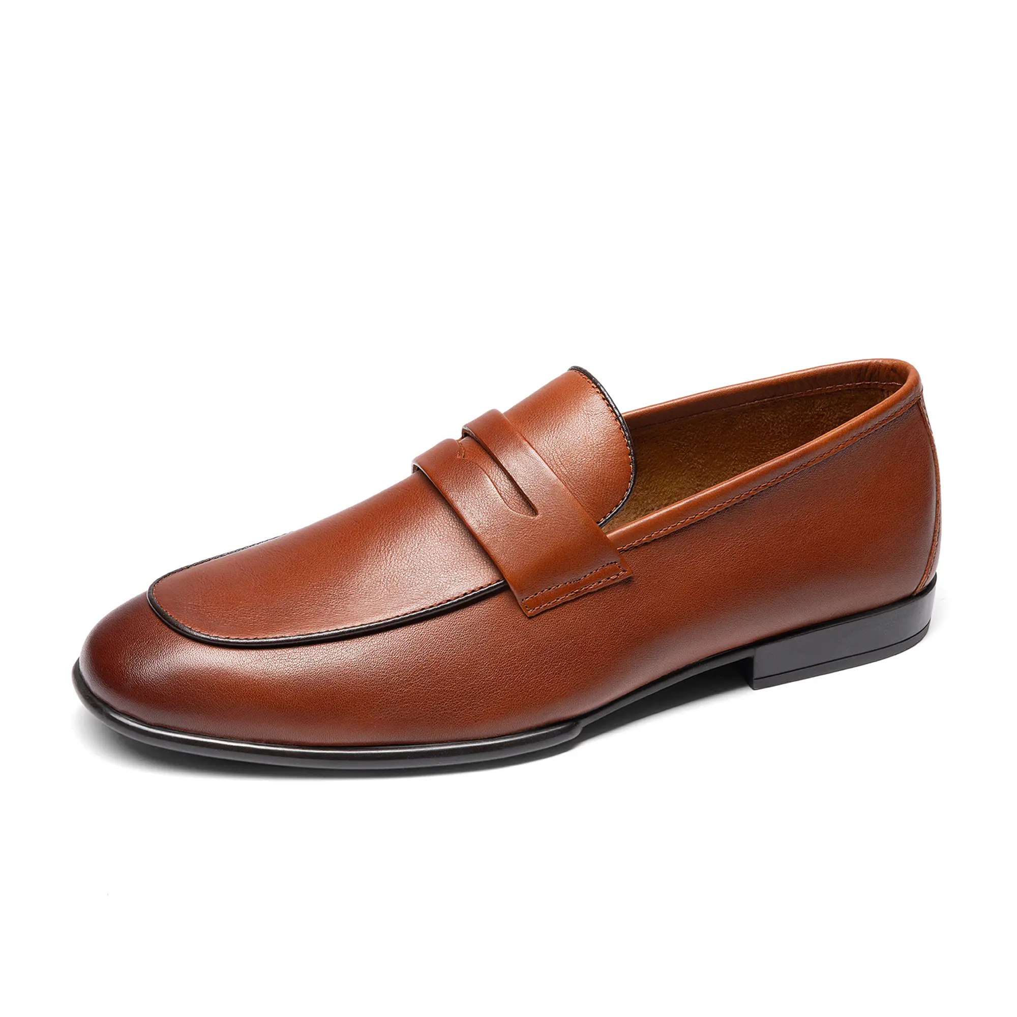【BRUNO MARC Anniversary】 Men's Classic Leather Loafers - Formal Dress Slip-On Flat Shoes, Comfortable Barefoot Style Dressy Easy Walk Effortless Style Footwear, Comfortable Loafers, Barefoot Style Loafers tiktokshopbacktoschool