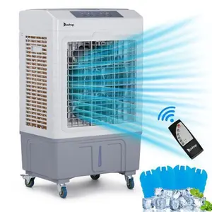 [ Father's Day Gift ]Winado 5.28/7.93 Gal/10.57 Gallon Air Cooler, 3-in-1 Portable Evaporative With Dust Filter, Indoor/Outdoor Use, With Remote Control And LCD Display, 10.57/13.2 Gallon Large Water Tank And Roller, 4 Ice Packs, Off-White