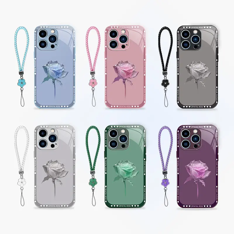 Brand new premium phone case,For iPhone 17/16/15/14/13/12/11 Pro Max Plus and Samsung models (S25, S24, S23, S22, S21, S20,A series) Free four-leaf clover lanyard，drop-proof and fingerprint-resistant，simple and elegant design，multiple colors available 995