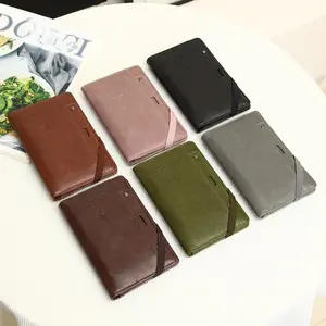 PU Leather RFID Blocking Passport Holder Travel Accessories - Multi-Functional Document Organizer Wallet with SIM Card Slot, Anti-Theft Card Pouch