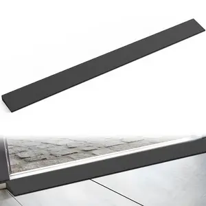 Nilight 1Inch Rise Threshold Ramp for Doorways, 39.4Inch Wide Low Profile Cuttable Rubber Access Door Ramp for Doorway, Curb, Home Steps, Bathroom