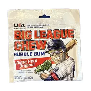 Big League Bubble Gum Outta Here Original - Snack - Bubblegum Flavor Candy Sweet Traditional Bonbon