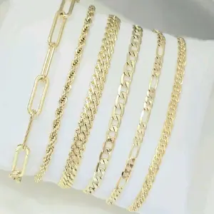 Variety of simple and elegant gold-plated bracelets made with high-quality lamination.