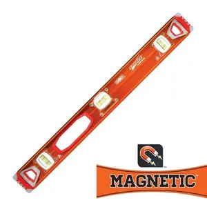 Levels Nutrition 48 in. I-Beam Magnetic Level - Heavy-Duty Hardware Measuring Tool with Full Magnet Strip, Home Essential