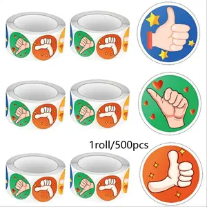 Teacher reward supplies, encouragement stickers, cartoon thumbs-up reward stickers, classroom decoration adhesive stickers