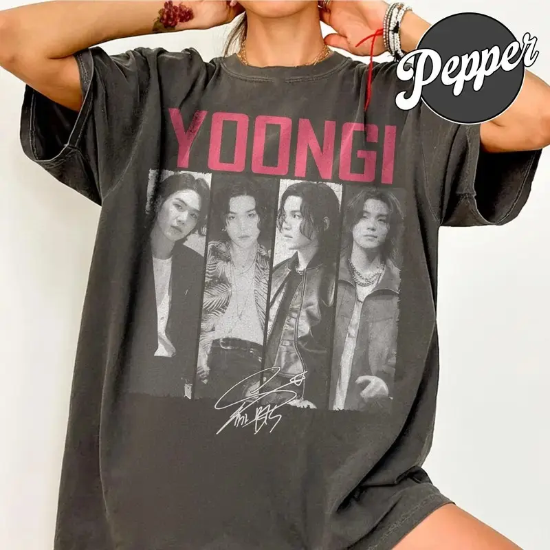 Yoongi Suga Comfort Colors Shirt, Boy Band Concert Tee, Vintage Music Graphic T-Shirt, Gift for Her, Unisex Fan Apparel