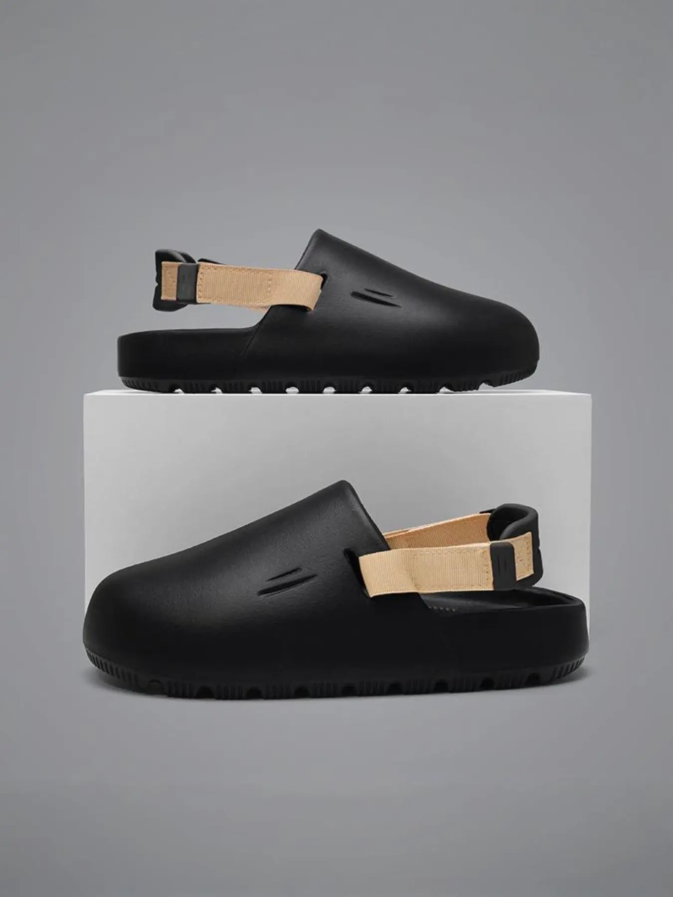 Women's Eva Fashion Solid Color Thick Sole Sandals, Trendy Home Indoor Non-Slip Round Toe House Slippers, Casual Travel Shoes for All Seasons