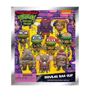 Nickelodeon Teenage Mutant Ninja Turtles 3PC Officially Licensed Figural Bag Clip Blind Bag Keychain Figures Anime Peripheral Collectibles Birthday Party Gifts Supplies