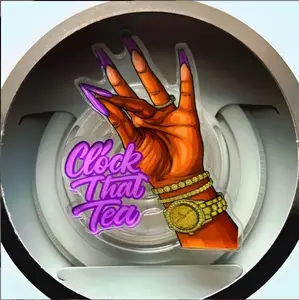 Bold Clock That Tea Phone Grip – Sassy Quote Pop Socket – Trendy Pop Culture Accessory