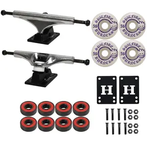 Core Hollow Skateboard Trucks 8.25" + 56mm Spitfire Burners Wheels, Abec 5 Bearings