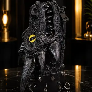 Shadow Fang Dragon Mini Backpack – Gothic Black Statement Bag SKU- 3232