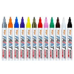 12-Color Paint Marker Set , Car Scratch Repair Paint Pens, Waterproof Auto Coat Repair Paint Care Pens, Scraches Removal for Car Accessory | Medium Water-Based Non-Toxic Light-Fast Waterproof Ink for Various Surfaces