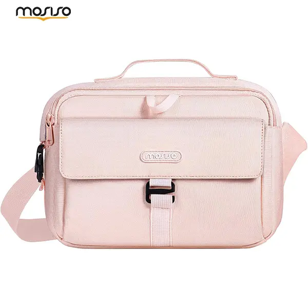 MOSISO Polyester Compact Waterproof Camera Crossbody Sling Shoulder Bag - Adjustable Strap, Padded Protection, Rain Cover, 2 Removable Modular Inserts, 2 Front Pockets, Anti-Theft Pocket - Compatible with DSLRs, SLRs, Mirrorless Devices, Lenses, D7500, Sd