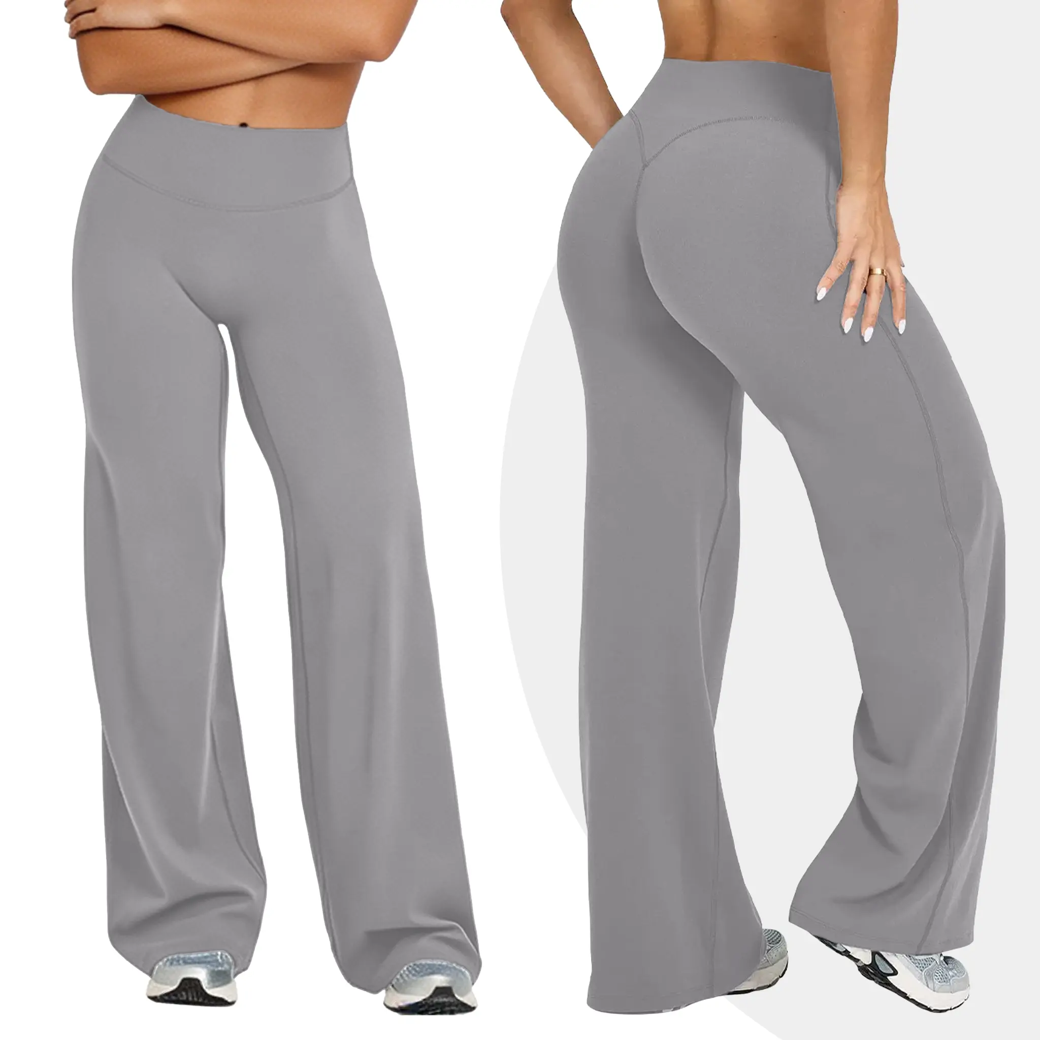 [REGULAR LENGTH] HALO SoftMotion Straight Leg Bottoms High Waisted Women's Yoga Pants 31" Inseam Stretch Workout Leggings Breathable Tummy Control Gym Fitness Athletic Tights for Outdoor Running Minimalist Minimalist Wide Leg Pamts For Work Gym Sportswear