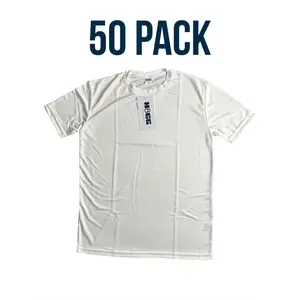 Bulk Deal: Lot of 50 Sublimation-Ready Ultra White T-Shirts - Perfect for Customization and Resale