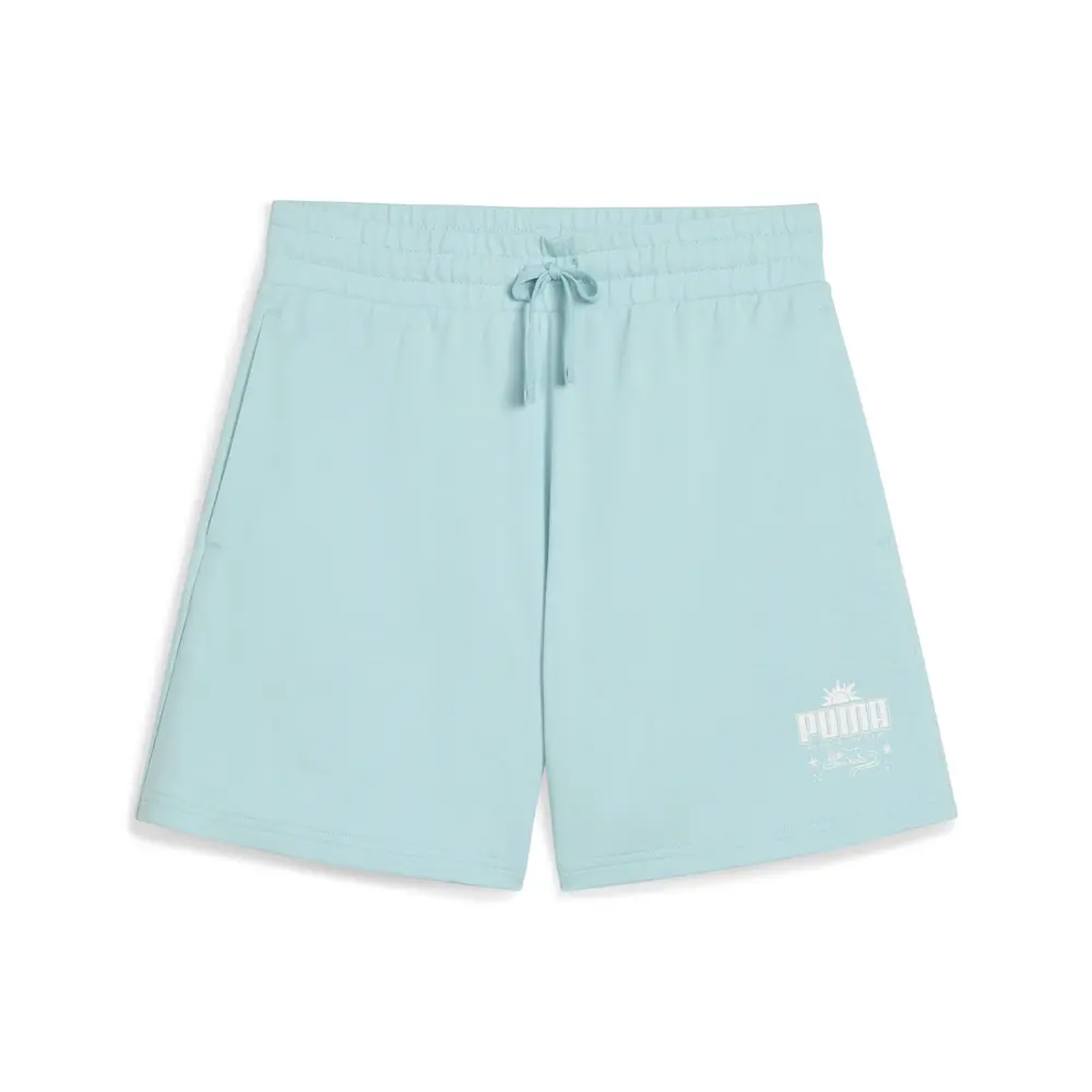 PUMA Womens Palm Resort Graphic 5 Inch Shorts Casual Bottoms Casual - Blue