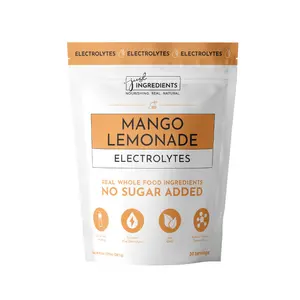 Just Ingredients Mango Lemonade Electrolytes [30 servings] Drink Mix - Coconut Water, Sea Salt, Trace Minerals, Hydration