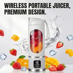 Ultimate Portable Blender Cup USB Rechargeable Mini  for Smoothies & Shakes, Personal Blender for Fruits Vegetables & Baby Food, Leak Proof Six Blade Juice Mixer, Compact Travel Blender for Gym School Office Summer Essentials 450ML Easy Clean Design