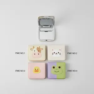 Cartoon Pattern Mini Makeup Mirror, Travel Makeup Mirror, 1 Count Portable Folding Mini Handheld Makeup Mirror, Suitable for All Kinds of Festivals, Unisex All Scenes