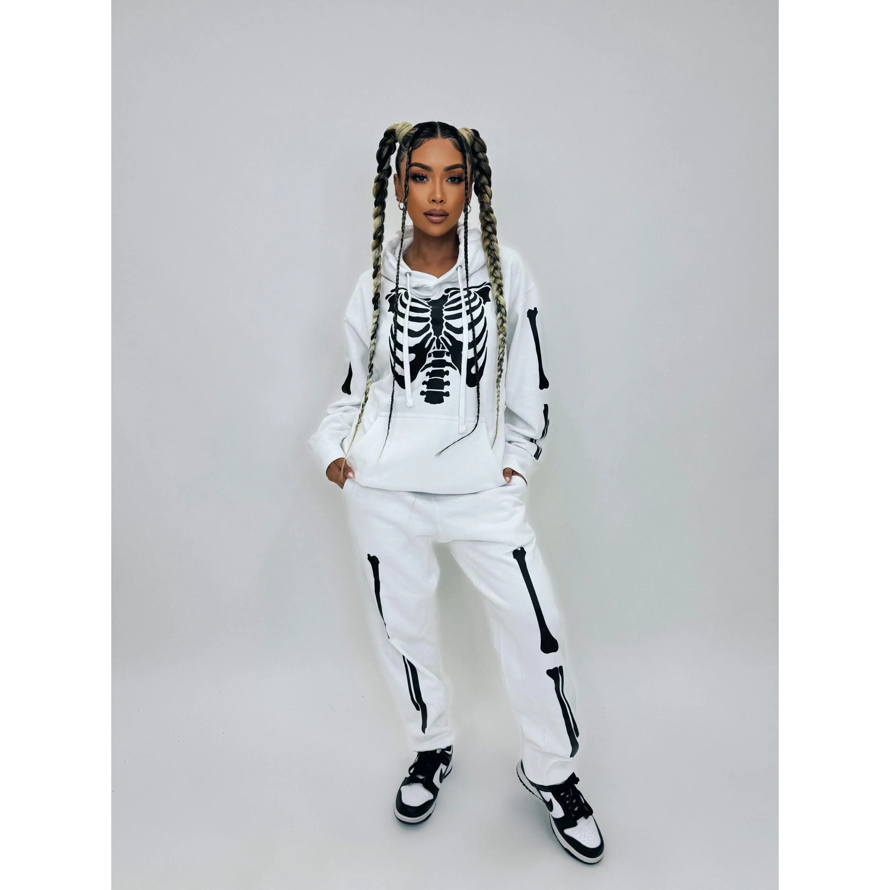 SKELETON JOGGERS - WHITE