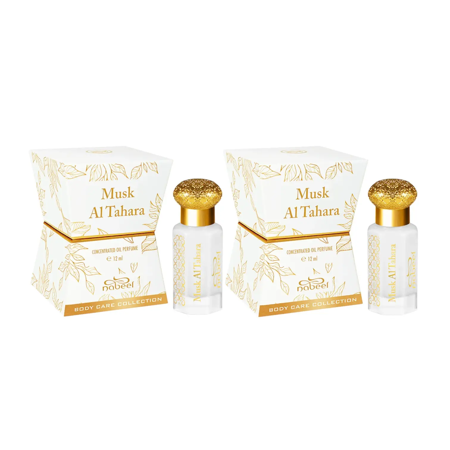 Nabeel Musk Al Tahara Multi-Pack Pure Concentrated Oil, Unisex Everyday Wear Body & Massage Oil, 12 ML White Musk - Floral & Vanilla Blend Fragrance