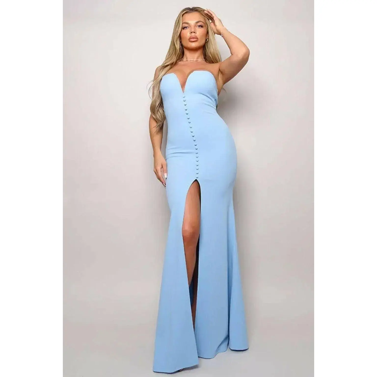 Bottega Blue Mermaid Maxi Dress
