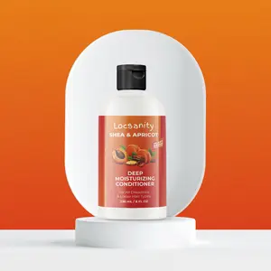 LOCSANITY Shea & Apricot Deep Moisturizing Conditioner, 12 oz Gentle Lightweight Glycerin Blend Haircare for All Hair Types
