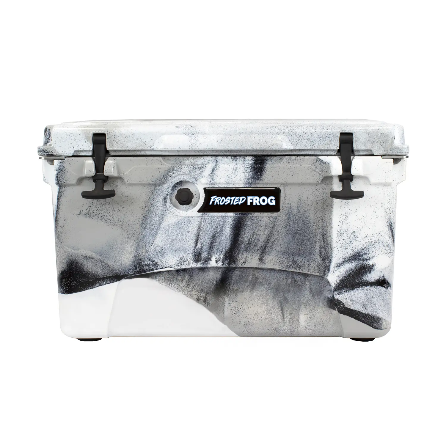 Frosted Frog 45 QT Camo Cooler - Camo Black, White & Grey Cooler, 45 Quart