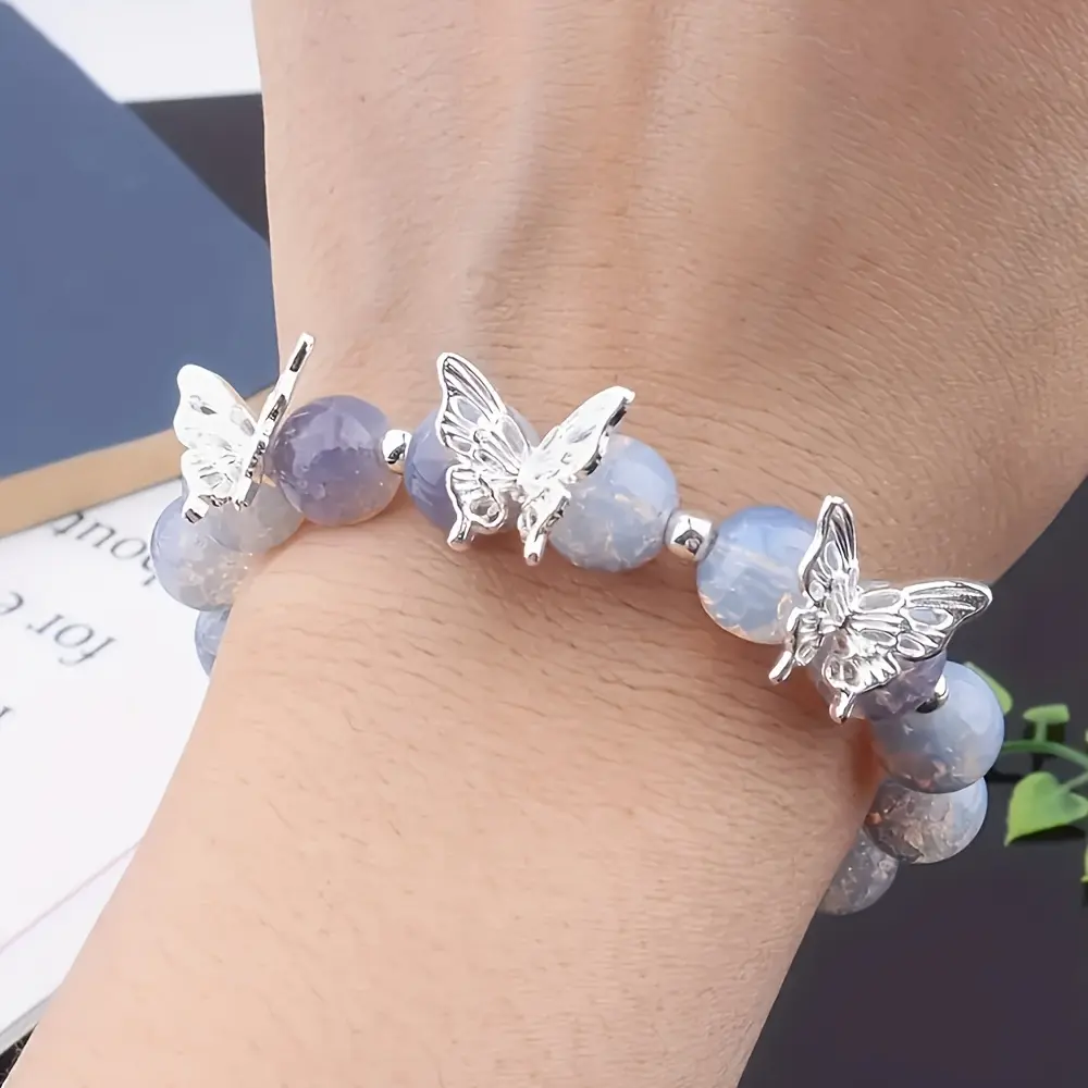 Women's Vintage Butterfly Rhinestone Alloy Spacer Beads & Charms - Manual DIY Jewelry Making Geometric Beaded Set Accessories, 20-80pcs, Beads Charms Accessories, Rhinestone Charm