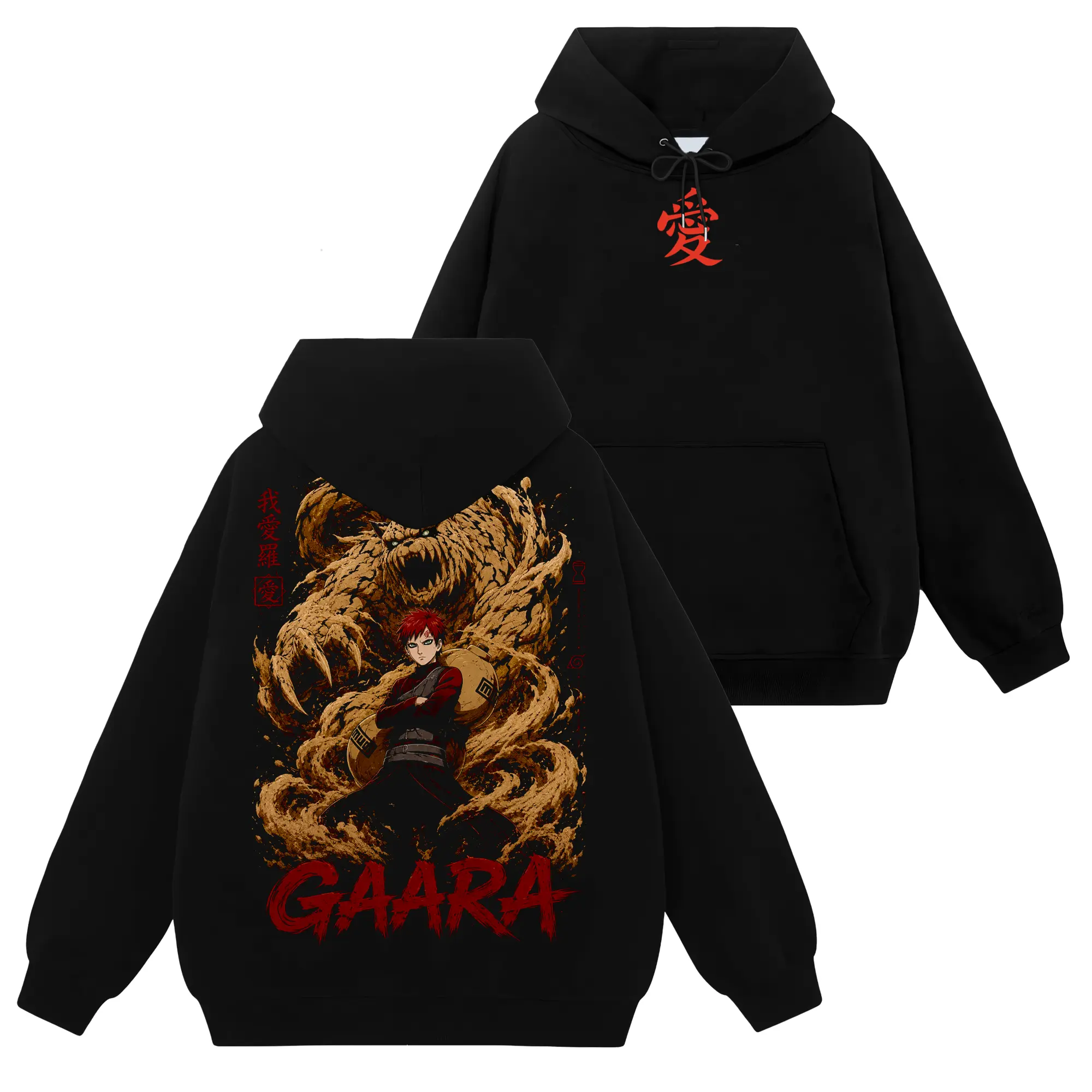 [Shinobi Shop] Limited Gaara Kazekage Jinchuriki Shukaku - Naruto Shippuden #258 Hoodie T-Shirt Sweatshirt, Retro Vintage Unisex Graphic 90s Cotton, Gift For Wibu, Anime Manga Y2K Streetwear