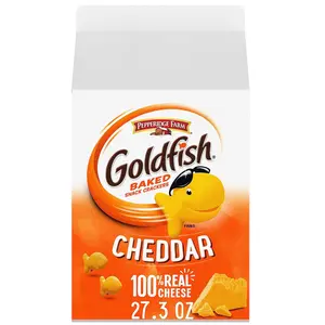 Goldfish Cheddar Cheese Crackers, 27.3 oz Carton.(PACK)
