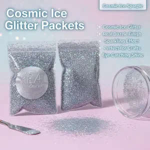 REAL Dazzle Cosmic Ice Shimmer Glitter, Glitter Nails Accessory for Nail Art Decoration